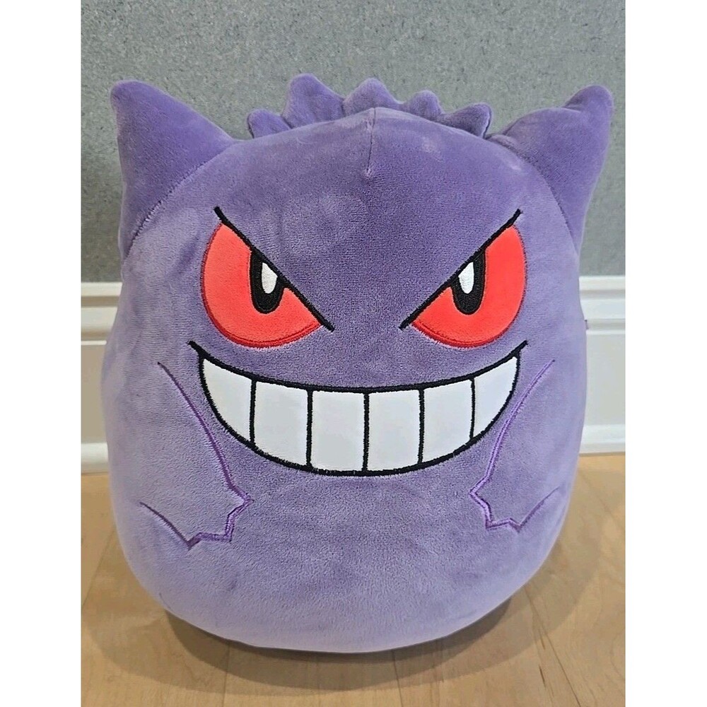 Pokemon Gengar 10" Squishmallow Plush Kellytoy Purple Pokémon